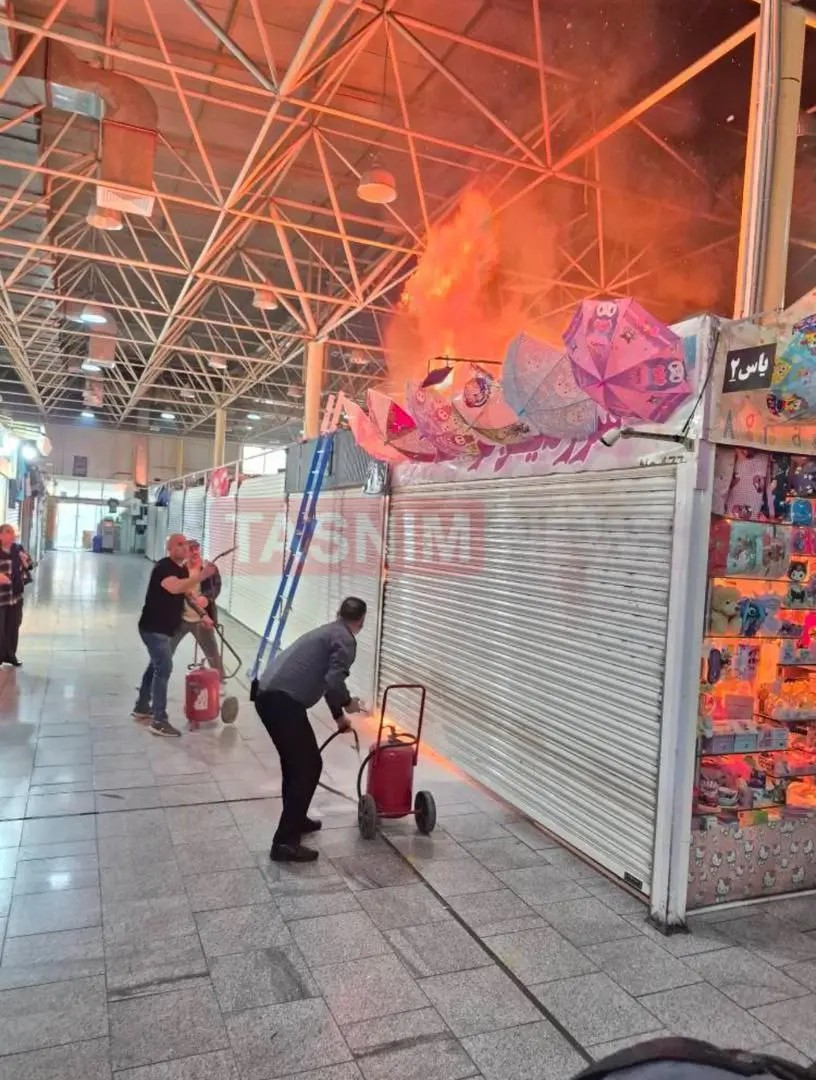 نقطه شروع آتش در بازار جنت جلب‌توجه کرد+ عکس