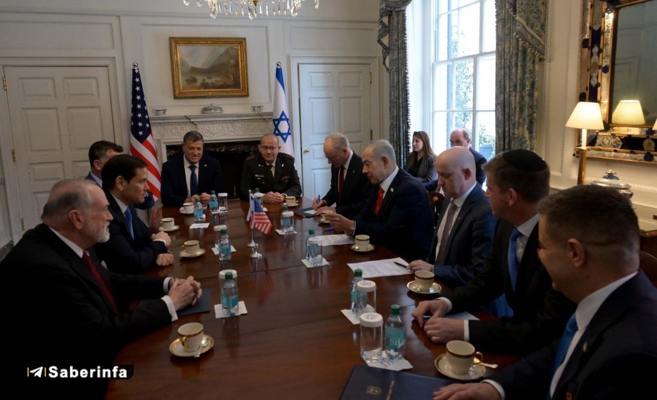 نتانیاهو پیش از دیدار با ترامپ با روبیو دیدار کرد+عکس