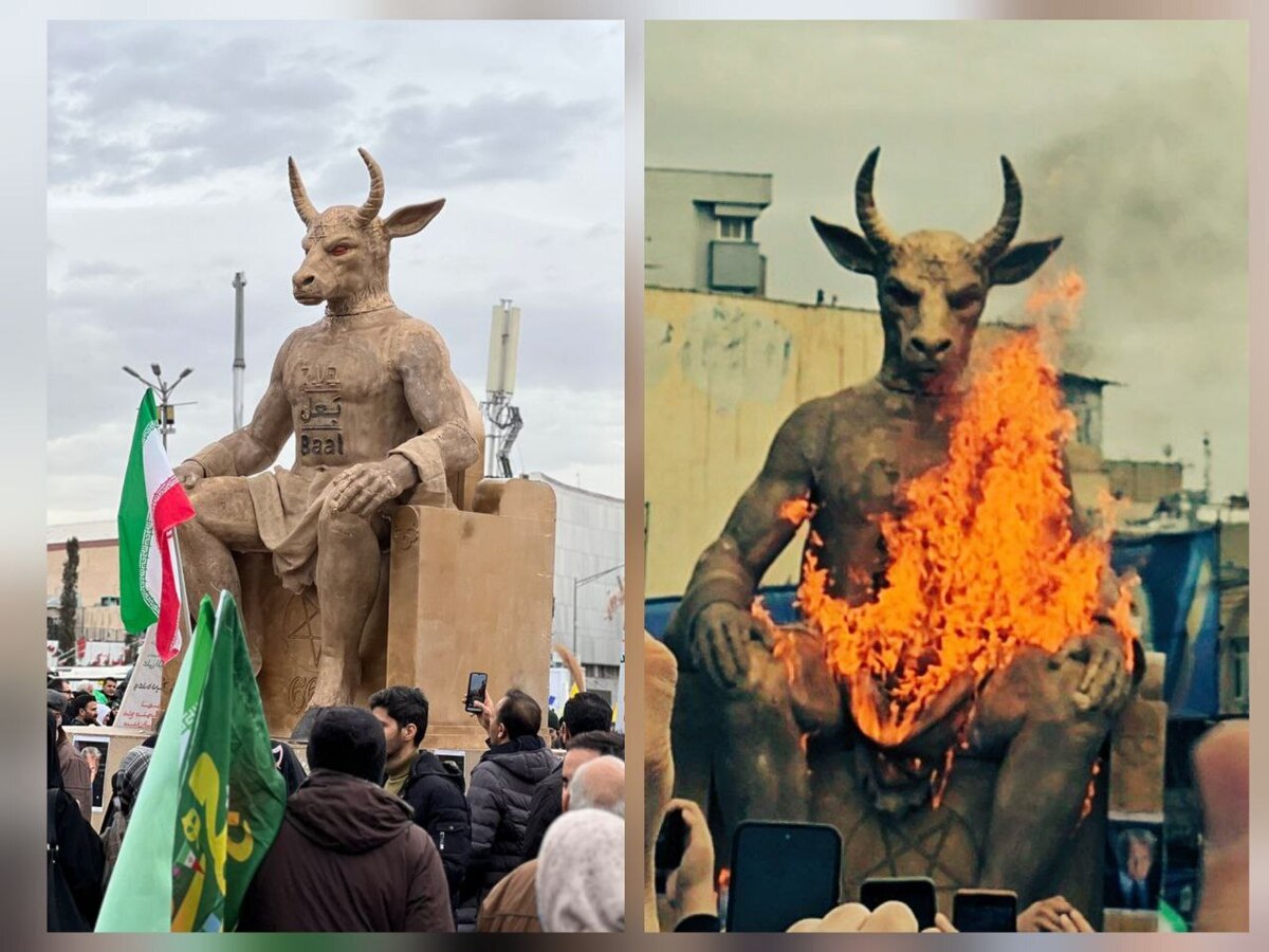 آتش زدن مجسمه بعل در ۲۲ بهمن: آنچه از تاریخچه بعل باید بدانید+ تصاویر
