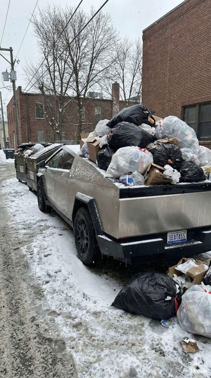 وقتی در آمریکا ماشین تسلا را با سطل آشغال اشتباه می‌گیرند+عکس