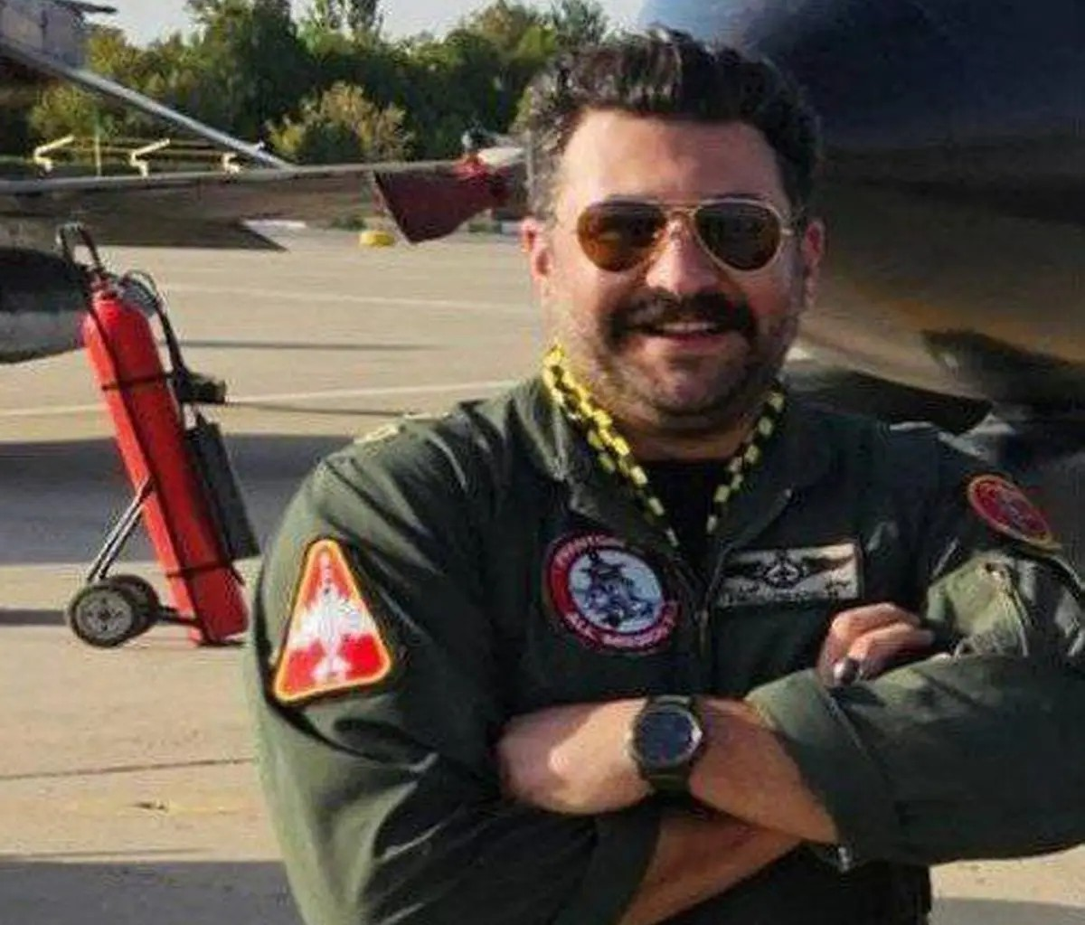 تصویر خلبان نیروی هوایی که شب گذشته به شهادت رسید