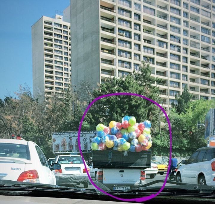 عکس/ پشت نوشته جالب ماشین یک هم‌وطن