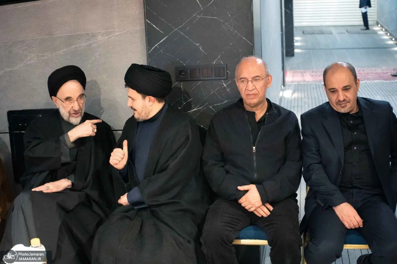 خاتمی و کروبی در مراسم ختم امام جمارانی+ عکس