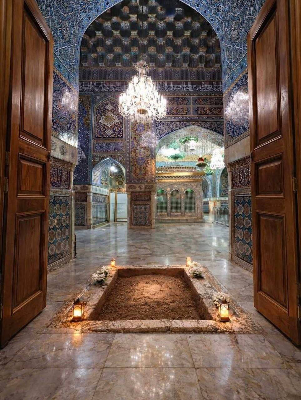 این تصویر جعلی محل دفن رهبر شهید انقلاب نیست