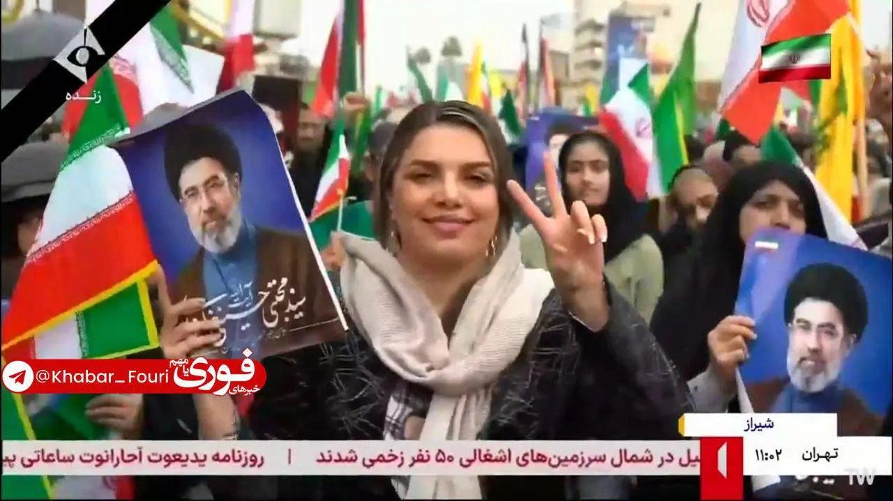 تصویر از راهپیماییِ امروز در صداوسیما توجه‌برانگیز شد