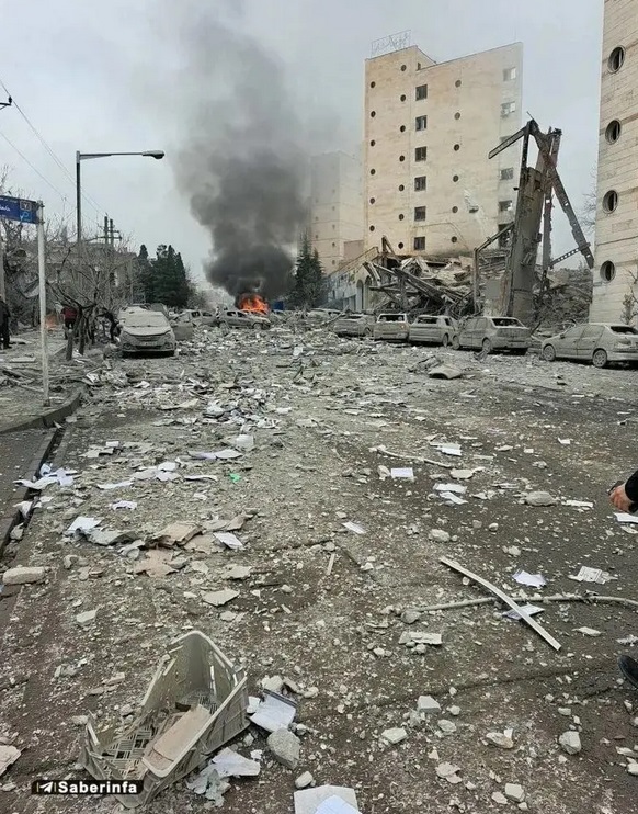  تصویر ویرانی خیابان زرافشان تهران پس از حمله امروز دشمن