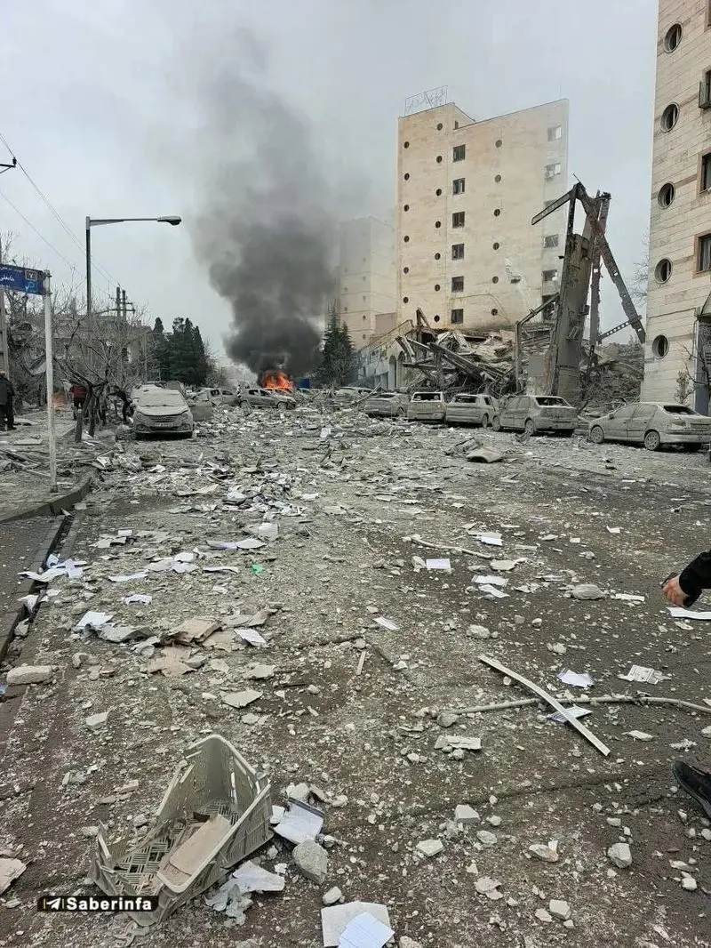 تصویر ویرانی خیابان زرافشان تهران پس از حمله + عکس