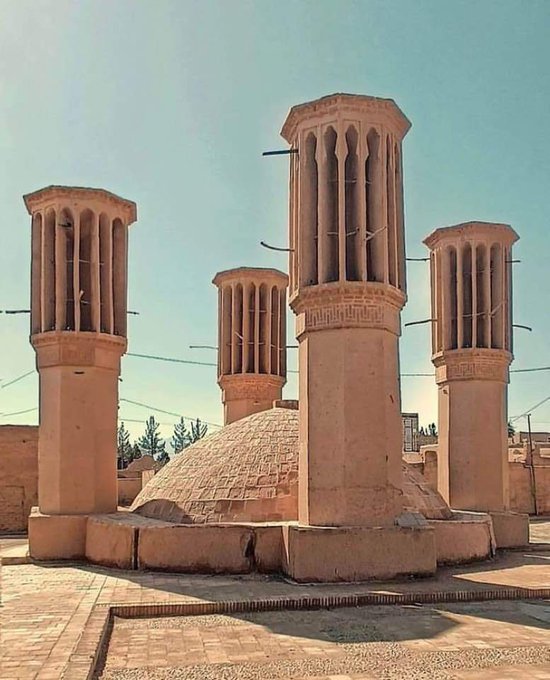 تصویری زیبا  از یک آب‌انبار‌ در شهر یزد 