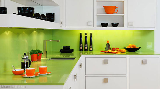  10 دکوراسیون داخلی برای آشپزخانه‌ی رنگارنگ