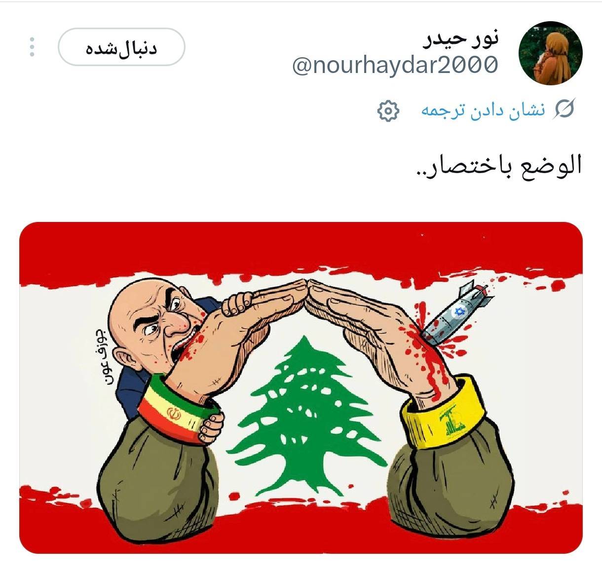 وضعیت لبنان به طور خلاصه در یک تصویر +عکس