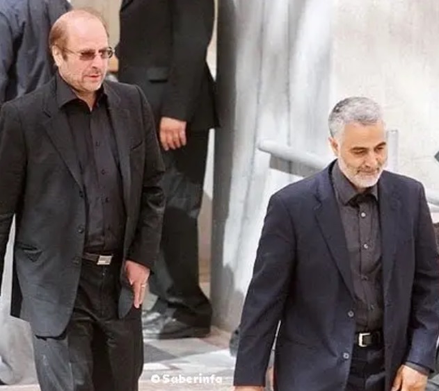 تصویری قدیمی از شهید سلیمانی و قالیباف+عکس