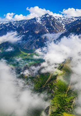  نمایی تماشایی از ارتفاعات هورامان در کردستان 