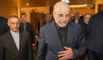 نشان سینه قالیباف در مذاکرات سوئیس مورد توجه دوربین ها قرار گرفت+ تصاویر