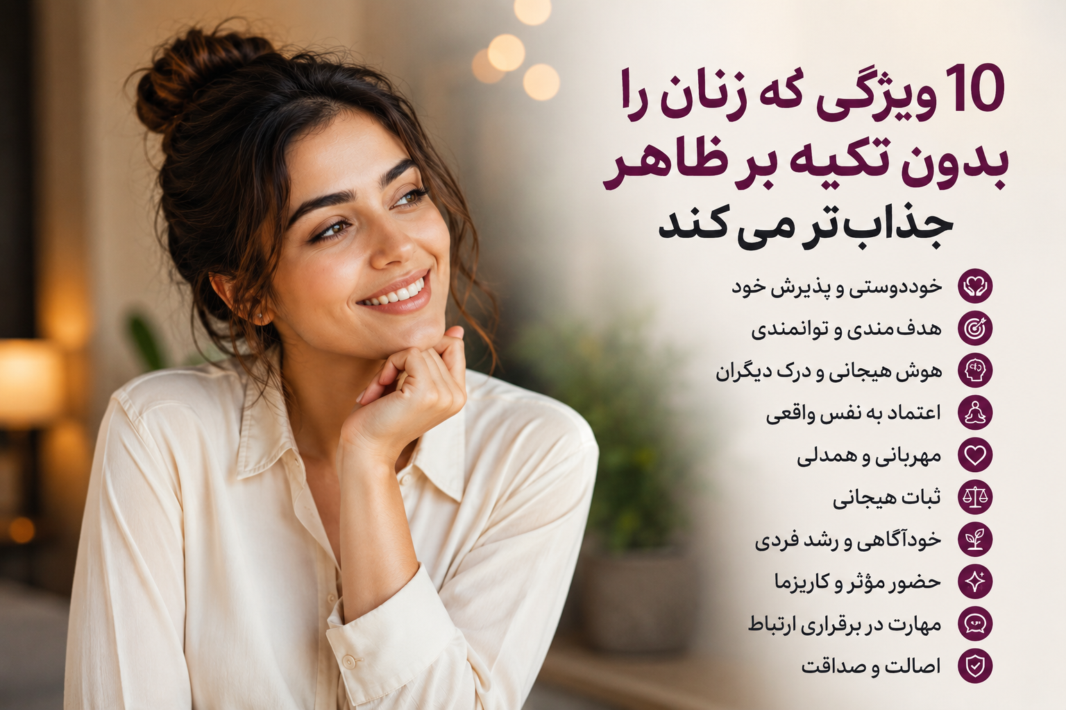 ۱۰ ویژگی که زنان را بدون تکیه بر ظاهر جذاب‌تر می‌کند