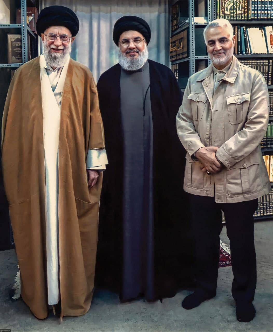 قاب ماندگار از شهیدان حاج قاسم سلیمانی، سیدحسن نصرالله و رهبر شهید انقلاب 