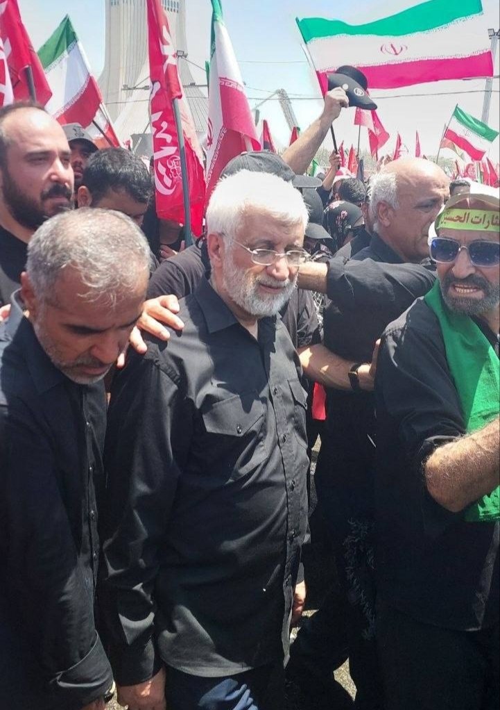 حضور سعید جلیلی در آیین تشییع پیکر مطهر رهبر شهید انقلاب
