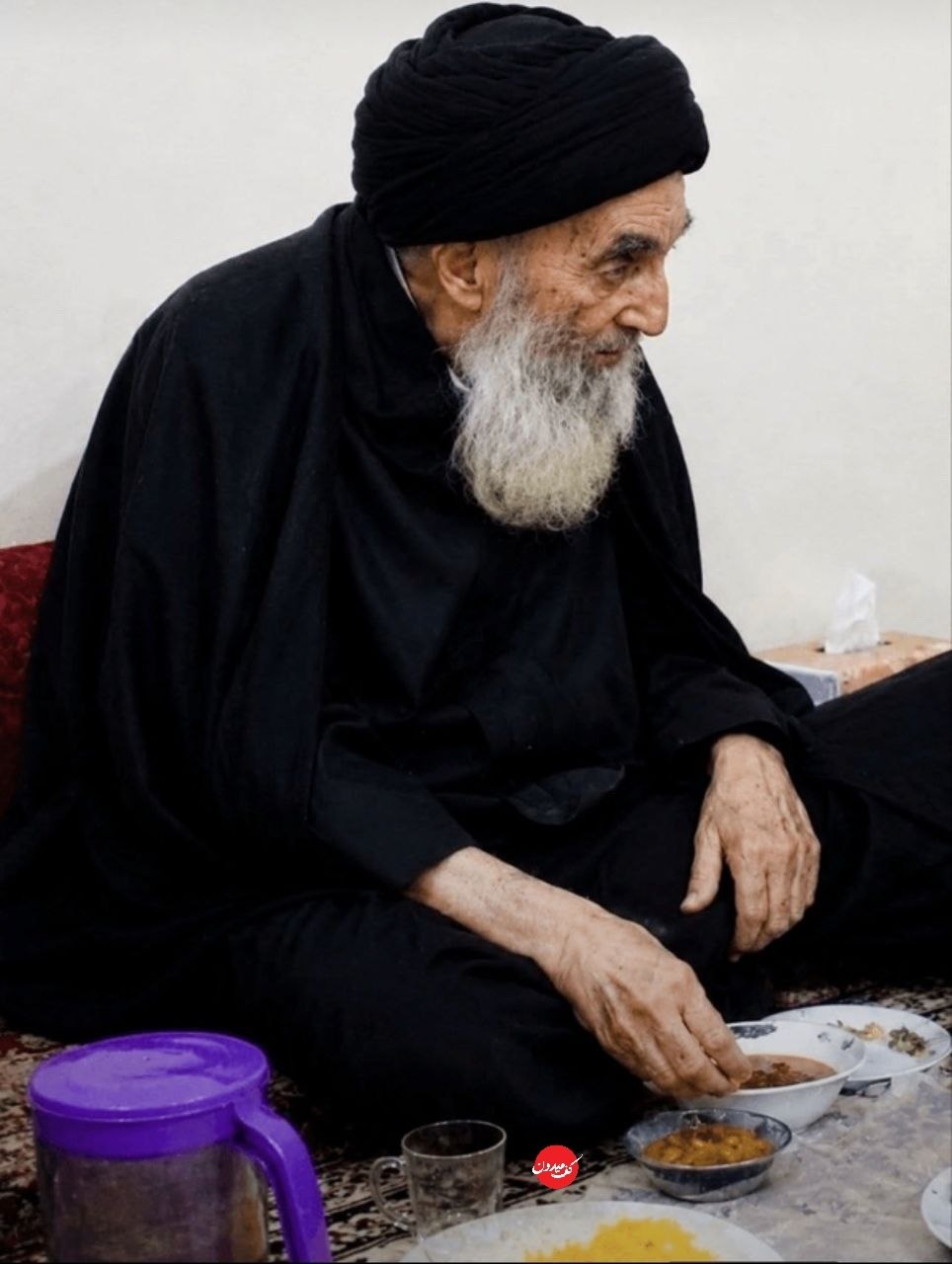 تصویری جدید از آیت‌الله سیستانی