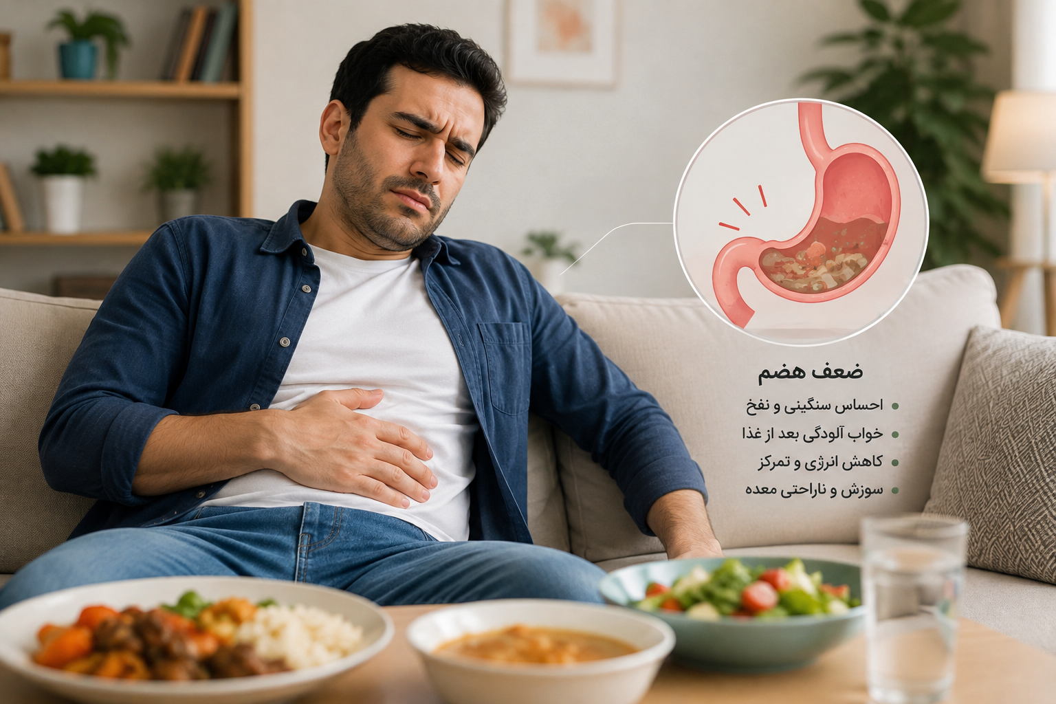 چرا بعد از غذا احساس سنگینی و بی‌حالی می‌کنیم؟ «ضعف هضم» در طب ایرانی چه می‌گوید؟