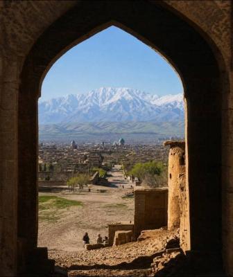 عکس رنگی شده، از شیراز متعلق به سال ۱۹۱۱ میلادی