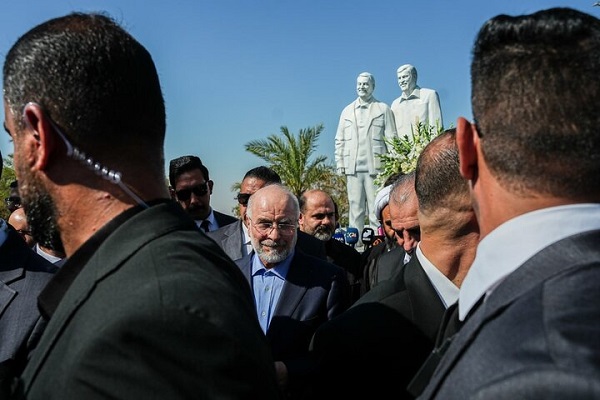 سفر متفاوت قالیباف به عراق: ورود به بغداد با بازدید از محل شهادت حاج قاسم تا دیدارهای سیاسی با رئیس مجلس و رئیس جمهور عراق+ تصاویر  