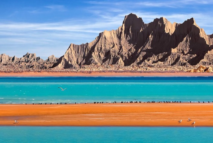 تصویری از خلیج گواتر در سیستان و بلوچستان