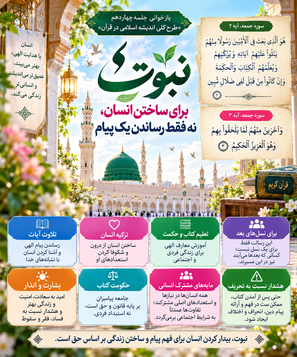 «نبوت؛ برای ساختن انسان، نه فقط رساندن یک پیام»