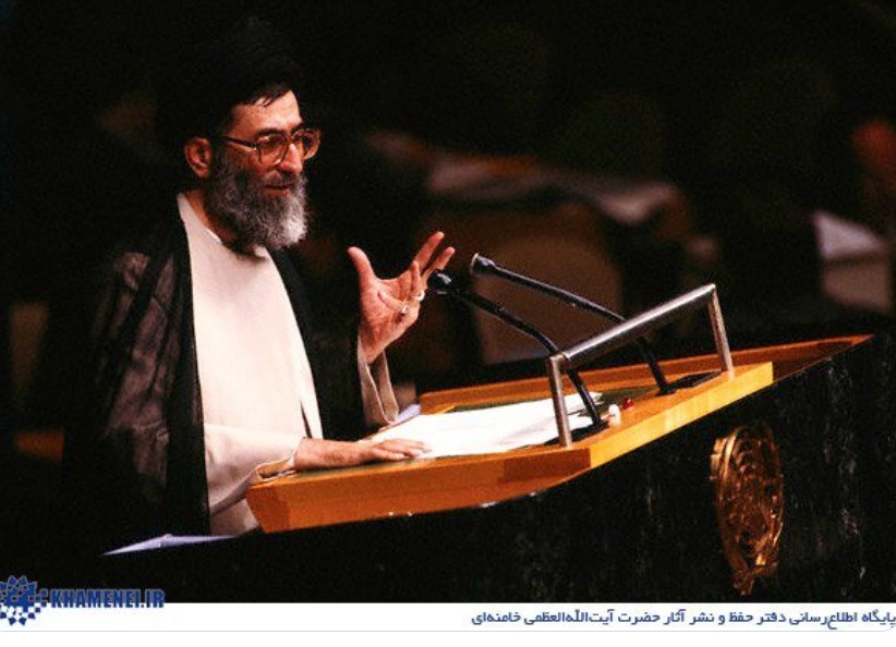 تصویری از سخنرانی حضرت آیت‌الله خامنه‌ای در چهل و دومین مجمع عمومی سازمان ملل