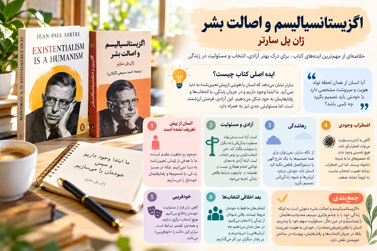 چگونه خودمان را می‌سازیم؟ نگاهی به آزادی و مسئولیت در فلسفه سارتر