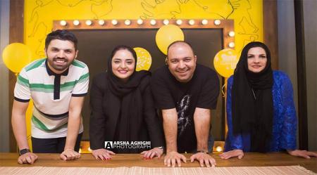 تیپ نرگس محمدی و علی اوجی در یک مهمانی + عکس