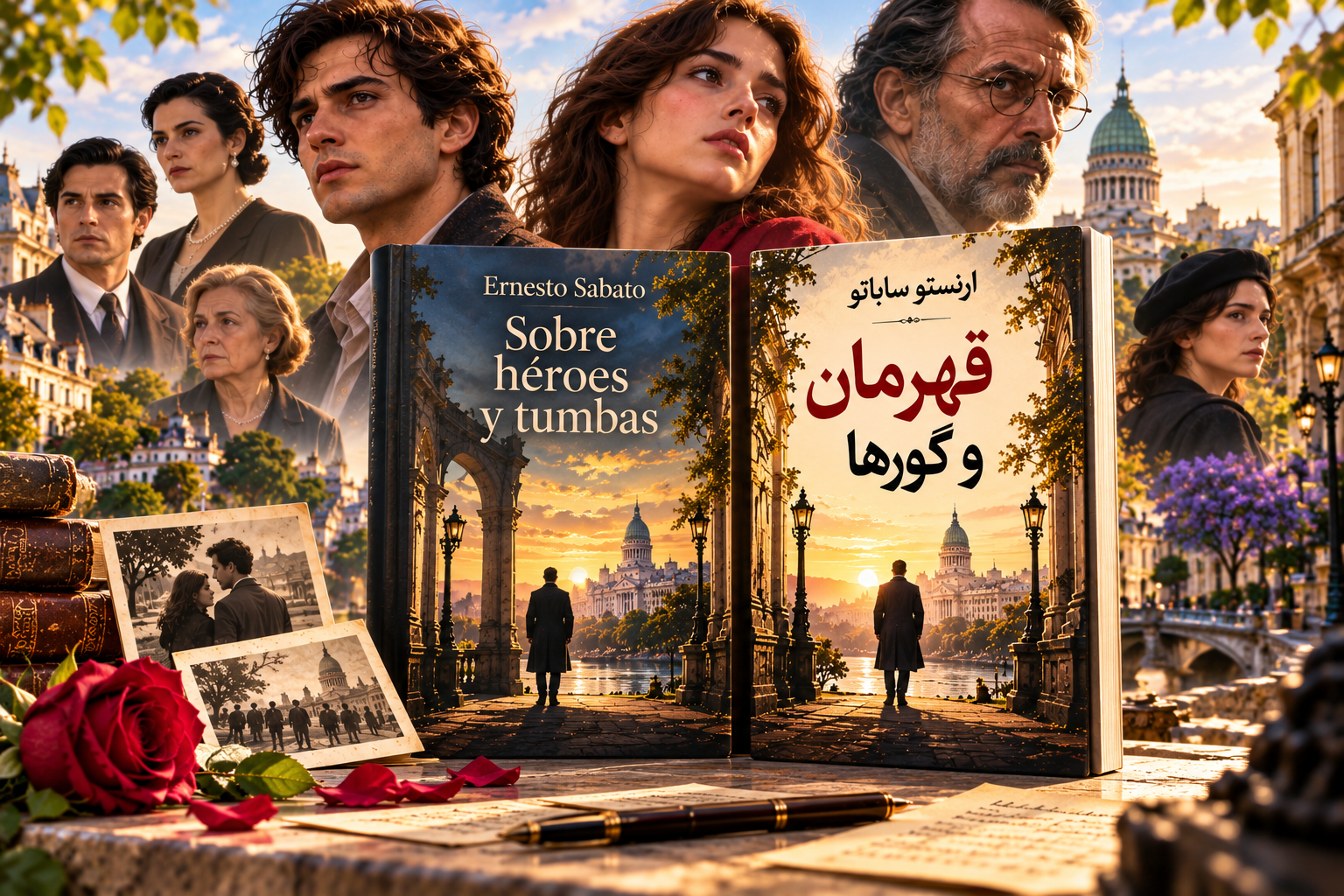 خلاصه رمان قهرمان و گورها، اثر ارنستو ساباتو؛ روایتی از عشق، جنون، گذشته و تراژدی انسان