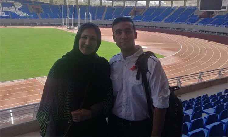 فاطمه گودرزی و پسرش در ورزشگاه امام رضا! + عکس