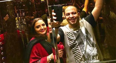 نرگس محمدی و علی اوجی در آسانسور! + عکس