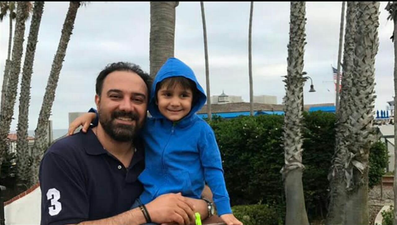 تیپ برزو ارجمند و پسرش در آمریکا + عکس