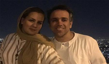 تیپ امیر کربلایی زاده و همسرش بر بام تهران + عکس