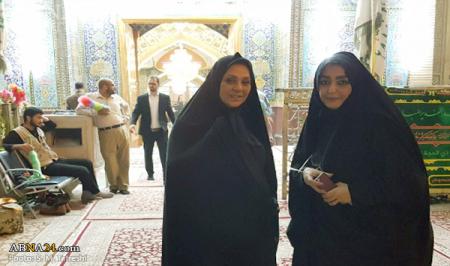 دو بانوی بازیگر محبوب در حرم امیرالمؤمنین + عکس
