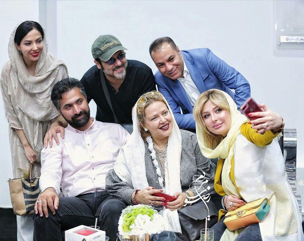 تیپ نیوشا ضیغمی به همراه بهاره رهنما و همسرش در یک مراسم +عکس