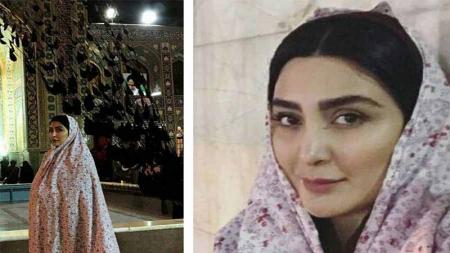 حجاب متفاوت مریم معصومی در یک مکان مقدس! + عکس