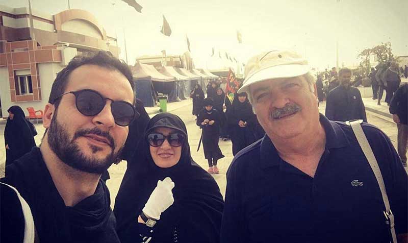 مجری معروف تلویزیون در راهپیمایی اربعین + عکس