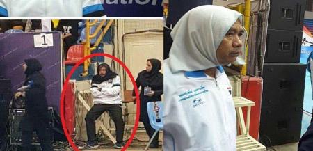 حجاب عجیب مربی مرد خارجی در سالن ورزشی بانوان! + عکس