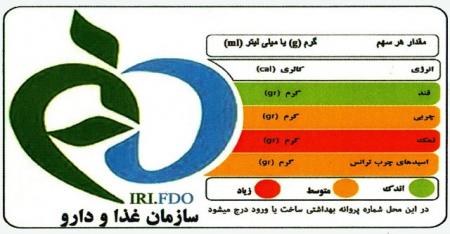 ایران؛ تنها مجری طرح برچسب گذاری نشانگر‌های رنگی تغذیه‌ای