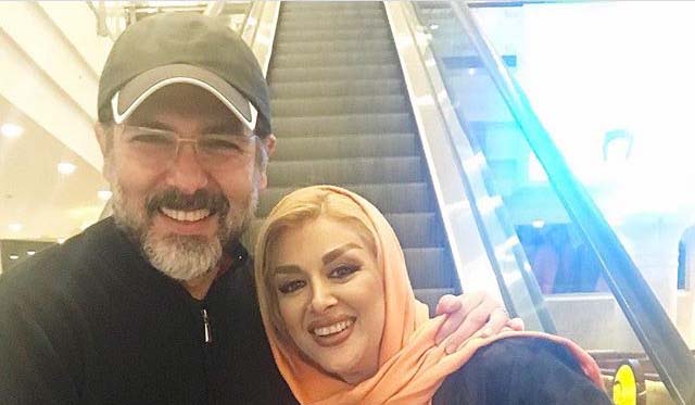 تیپ کوروش تهامی و همسرش در یک مرکز خرید! + عکس