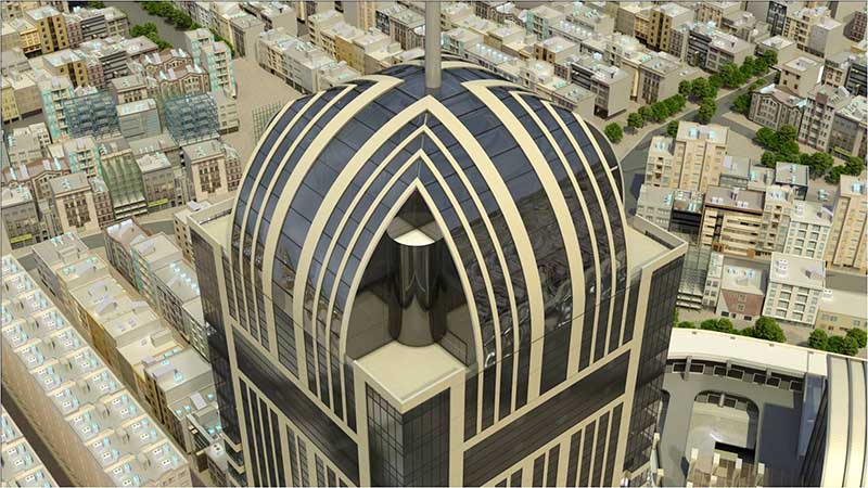 برج تجارت جهانی تبریز در میان آلودگی