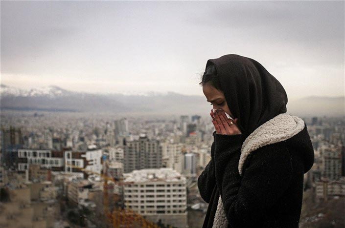 کیفیت هوای تهران در وضعیت قرمز +عکس
