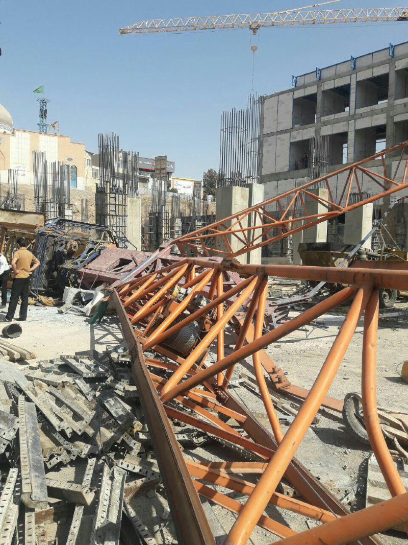 سقوط مرگبار جرثقیل