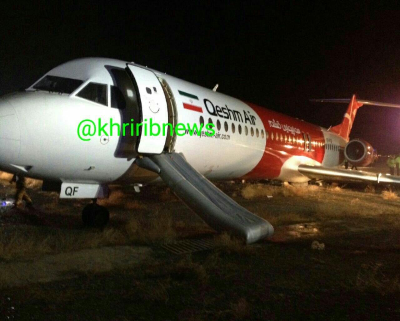 وضعیت هواپیمای حادثه دیده در فرودگاه مشهد + عکس