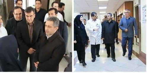 بازدید دکتر جان بابایی از بیمارستانهای شهدای هفتم تیر و فیروزآبادی+عکس