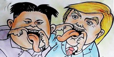تصویر احتمالی از دیدار تاریخی ترامپ و اون!