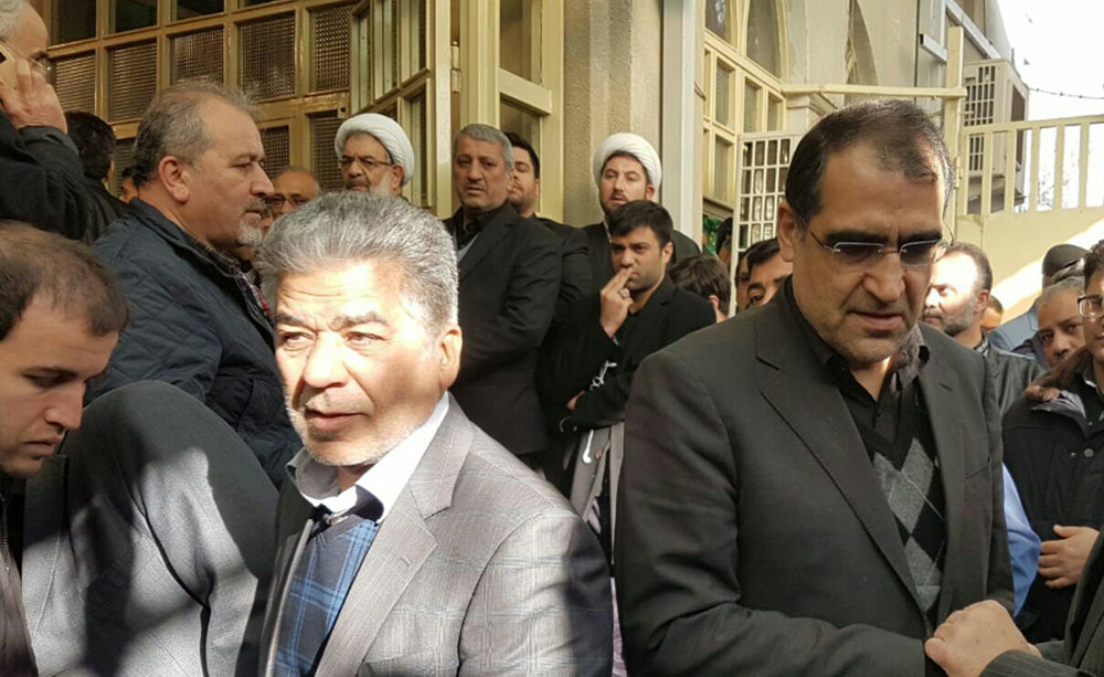 حضور وزیر بهداشت در مراسم وداع با آیت الله هاشمی +عکس