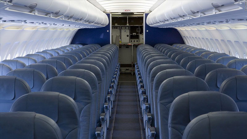 چرا رنگ صندلی های هواپیما آبی است؟