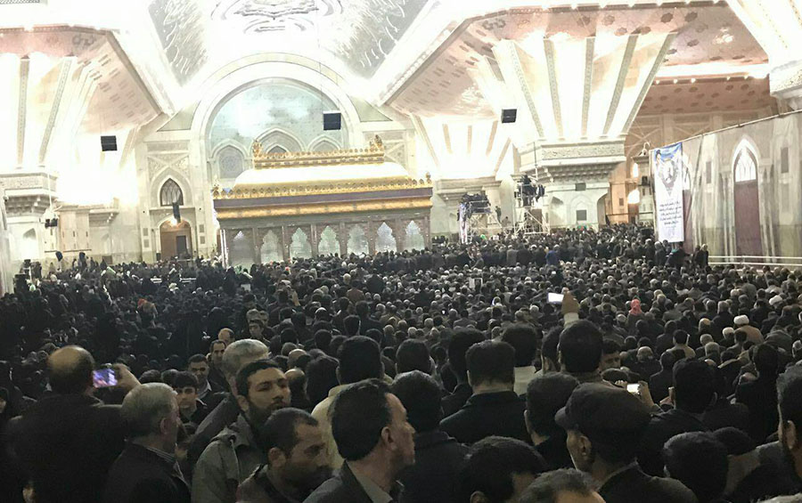 حال نامساعد آیت الله صانعی در لحظه تشییع پیکر آیت الله هاشمی +عکس